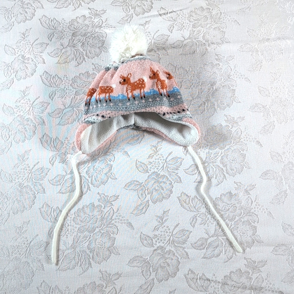 H&M PINK Animal Hat 2-6mo